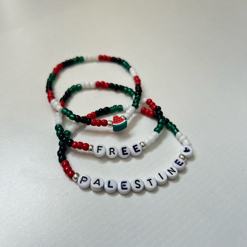 Free Palestine beaded bracelet set - Picture 4 of 6